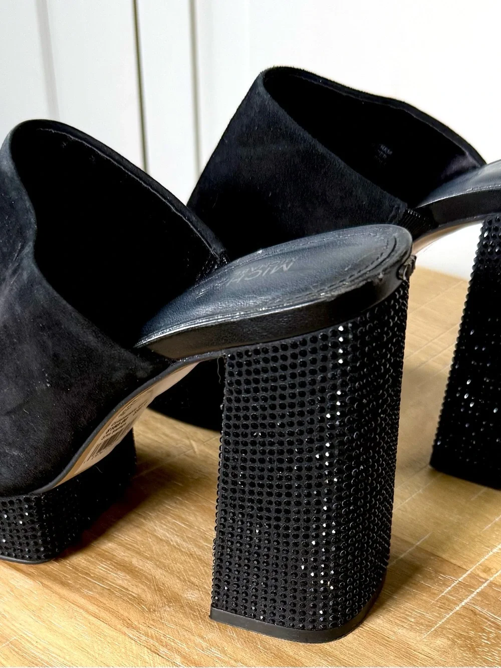 Brand New!! Michael Kors Suede Platform Heels w/ Crystal Embellishments - Size 6